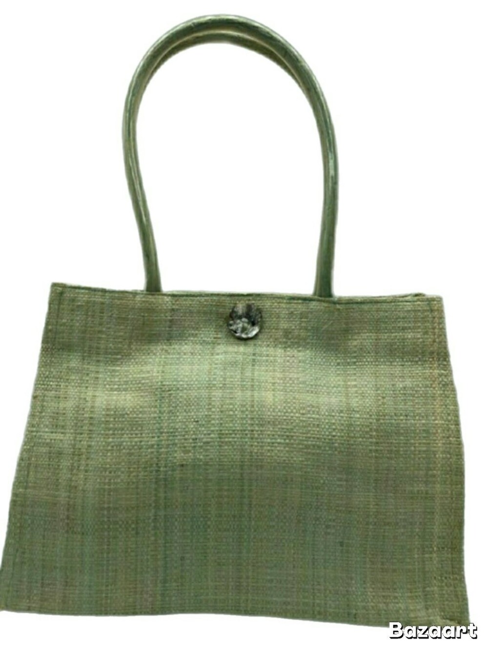 Vintage Paris Totes Woven Straw  in Light Green - Elegant